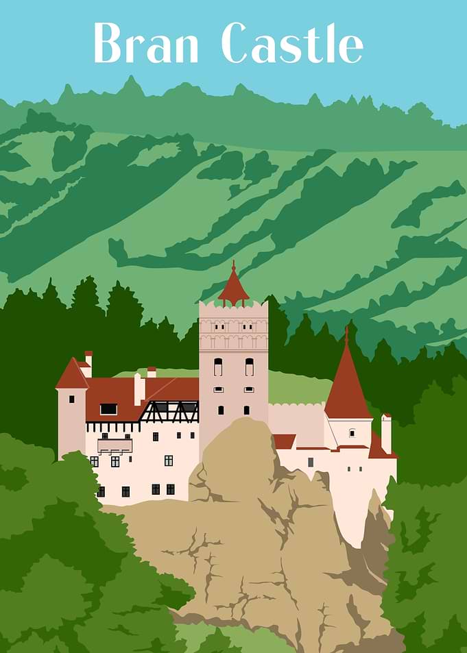 bran castle view vampire
