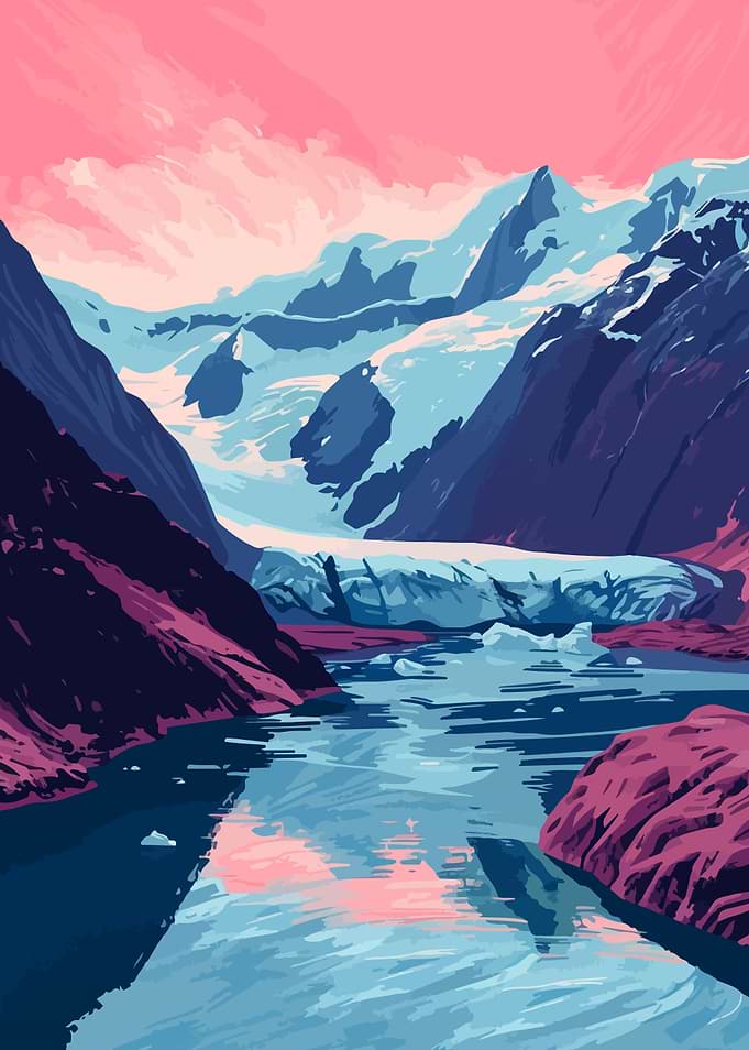 Alaska Lake Nature Art
