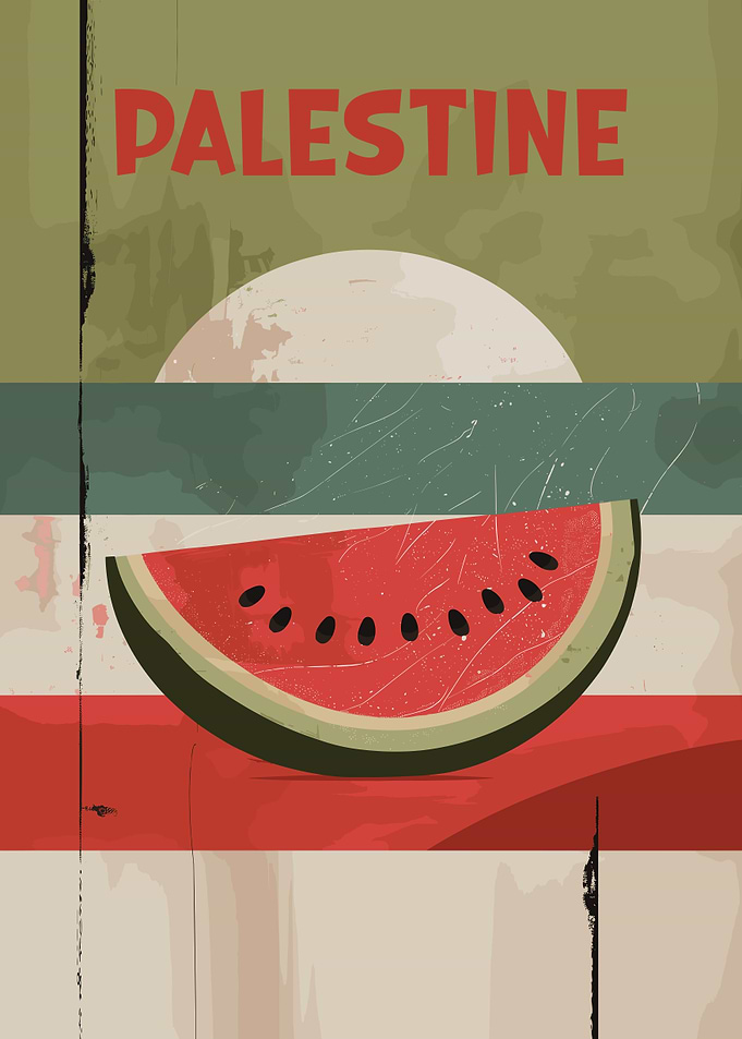Watermelon Palestine Art