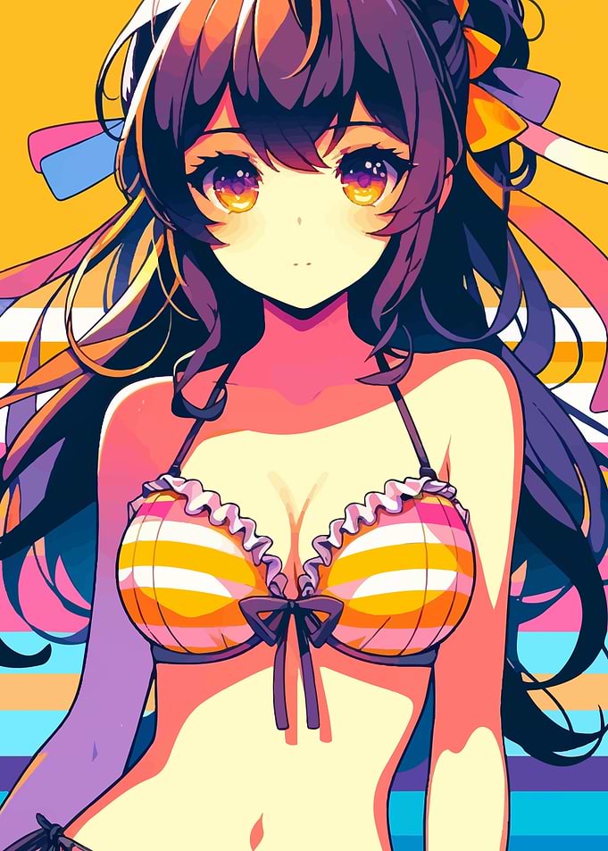 Sexy Anime Girl Sunset
