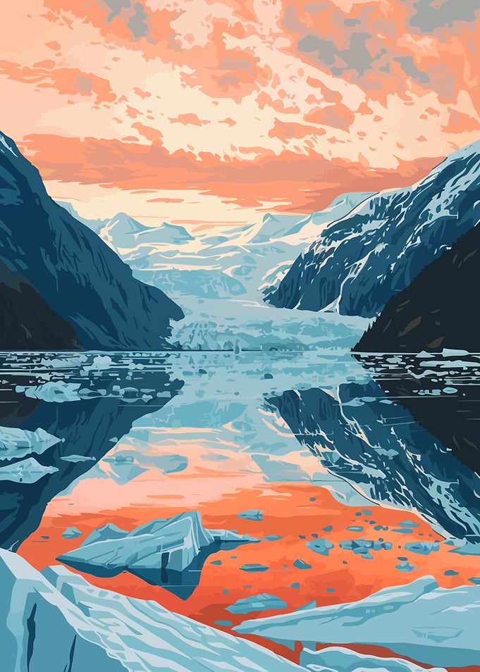 Alaskan Sunset Art