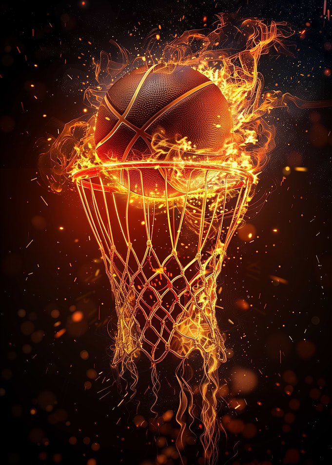 Basketball colorful