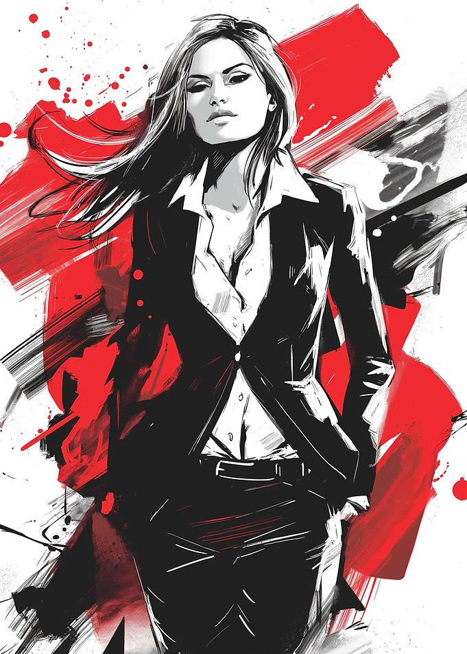 Black Ink Business Woman