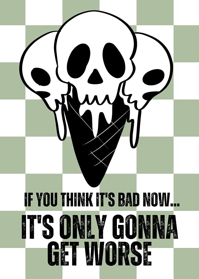 checkered sarcastic poster