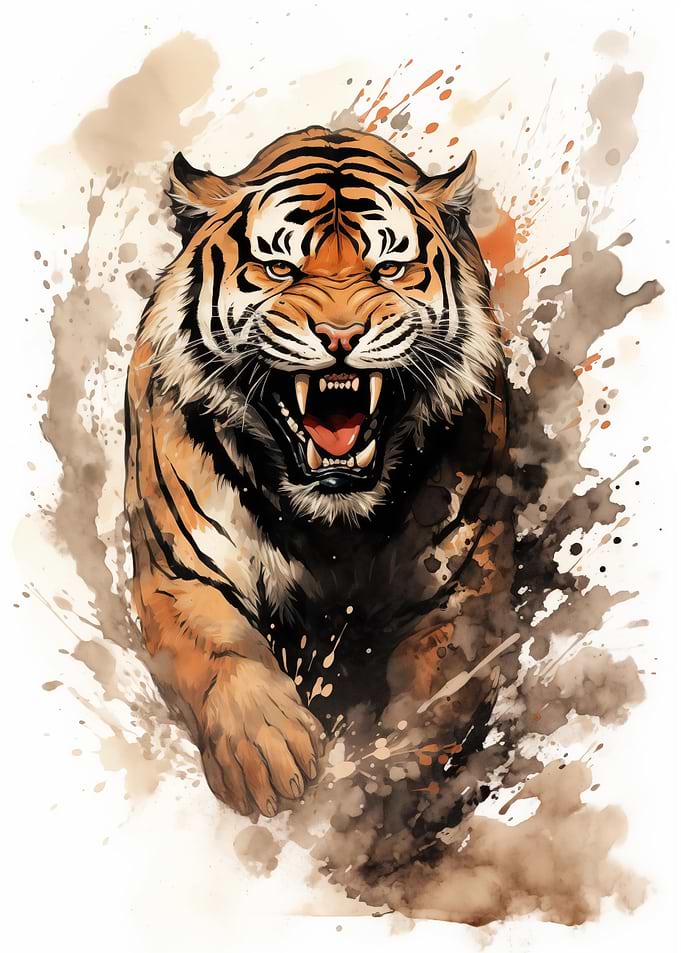 Tiger Watercolor
