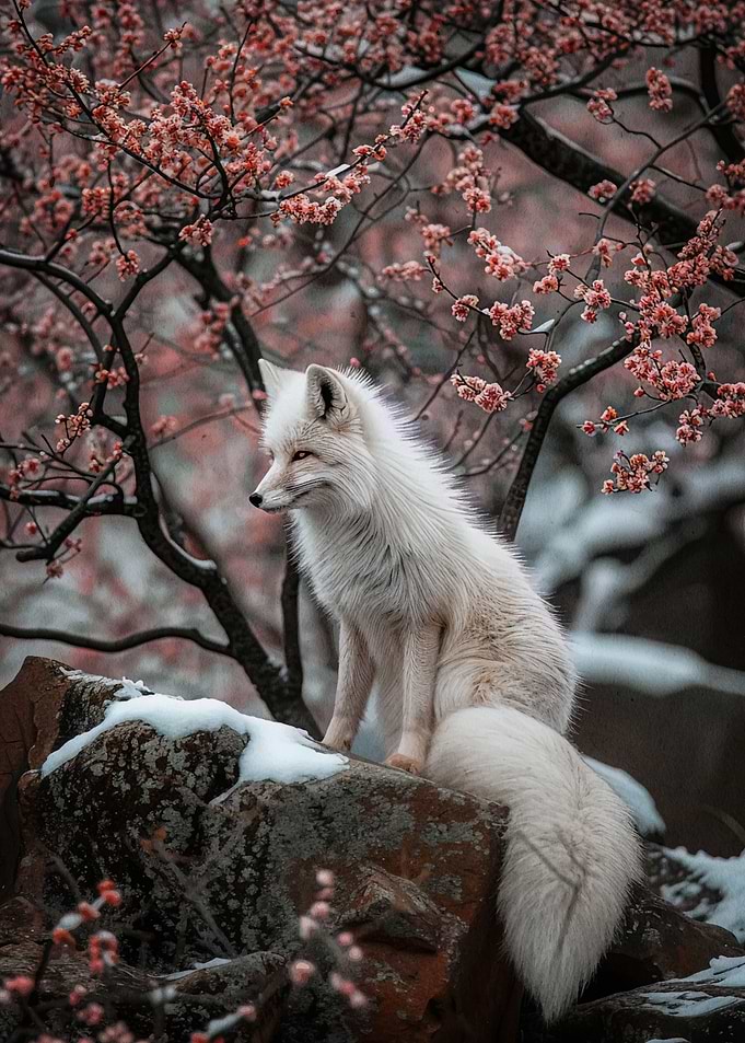 cherry blossom wolf