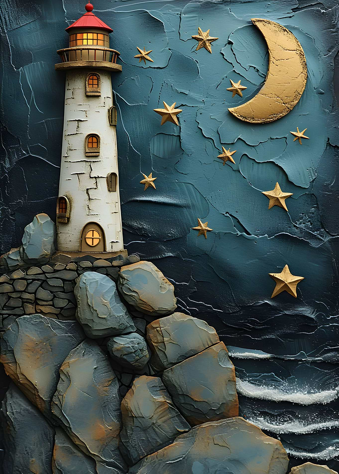 Lighthouse at night
