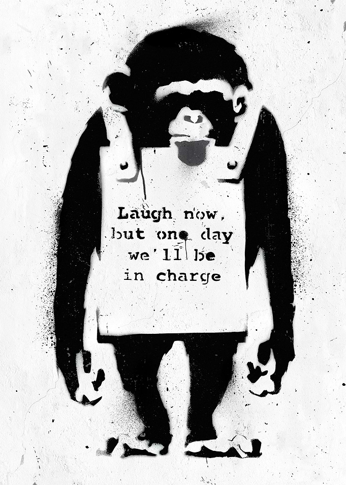 Banksy Monkey Graffiti
