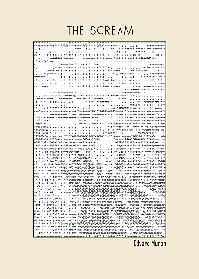 The Scream Ascii art