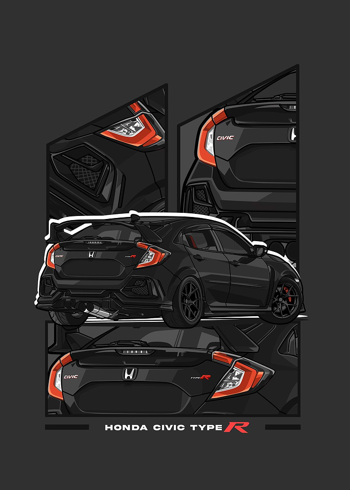 honda civic type r black