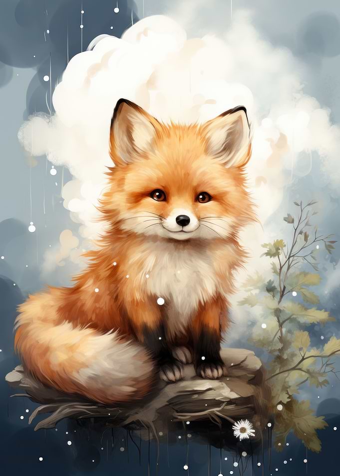 Baby red fox