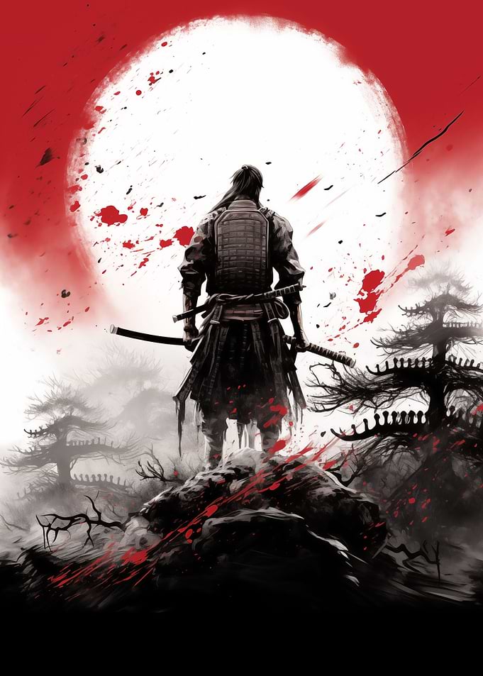 Japanese Painting Samurai