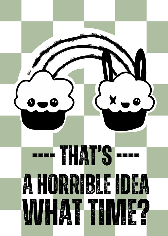 Creepy cute kawaii cupcake