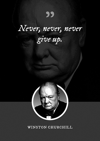 Never give up