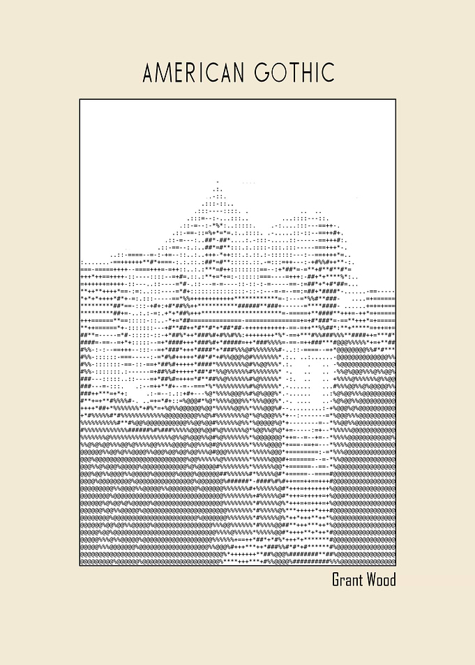 American Gothic Ascii art