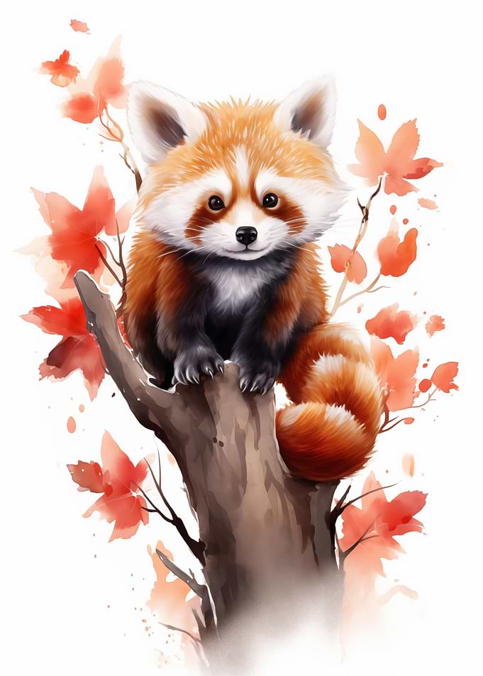 Red Panda Watercolor