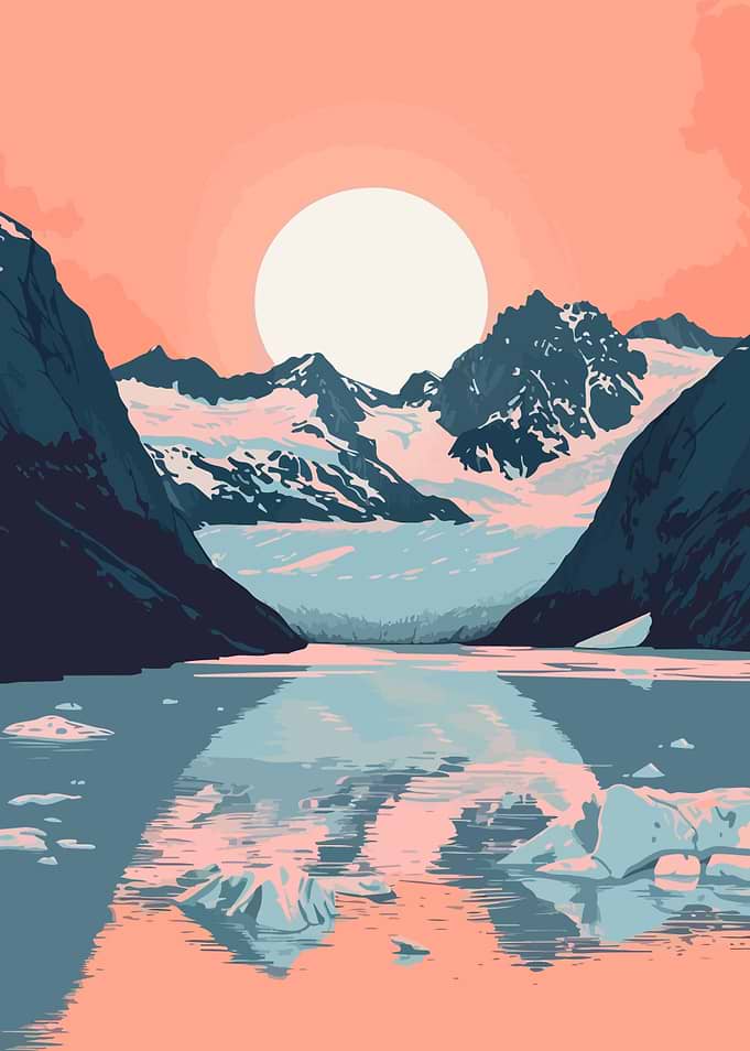 Alaskan Sunset Art