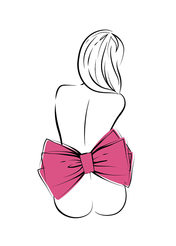 Backless Nude Woman