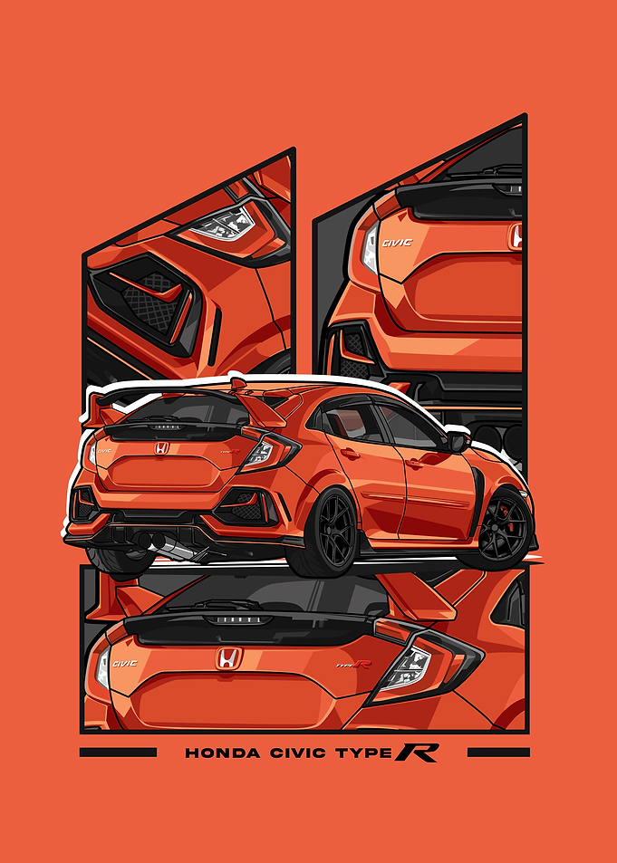 honda civic type r orange