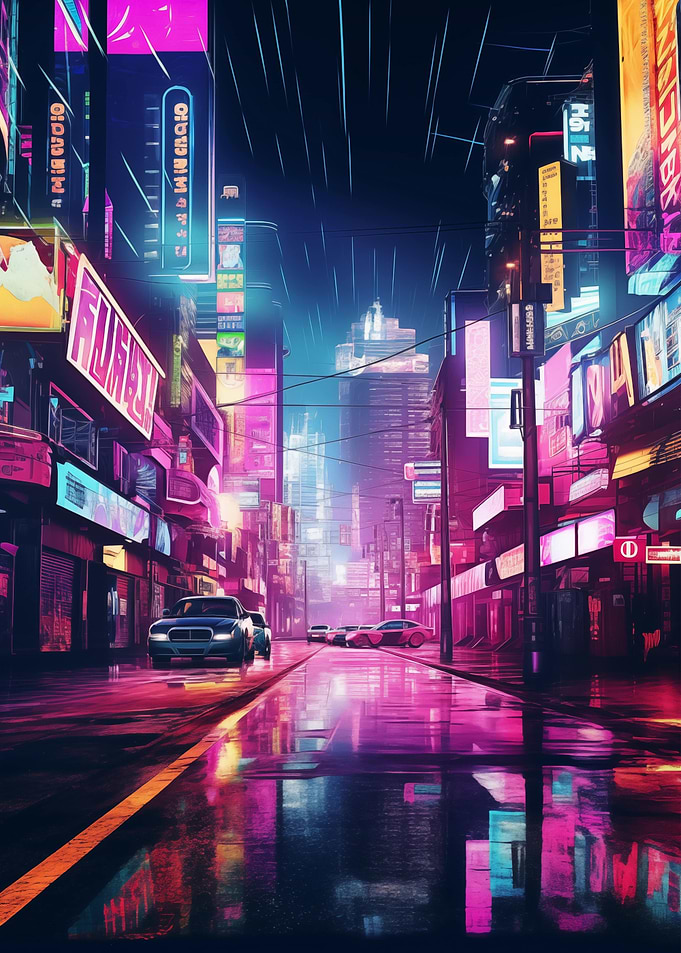 Neon Cyberpunk City