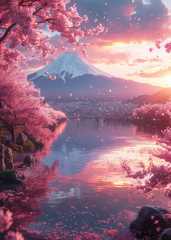 Cherry Blossom Landscape