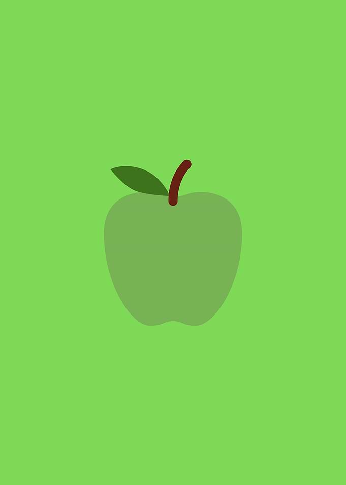 Minimalist Green Apple