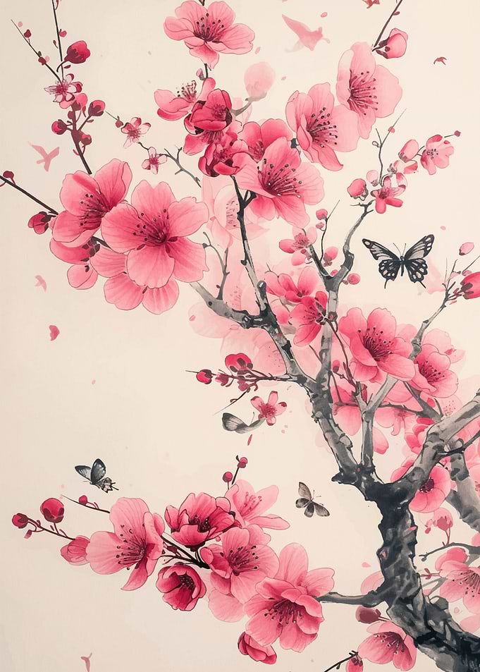 Cherry Blossom Watercolor