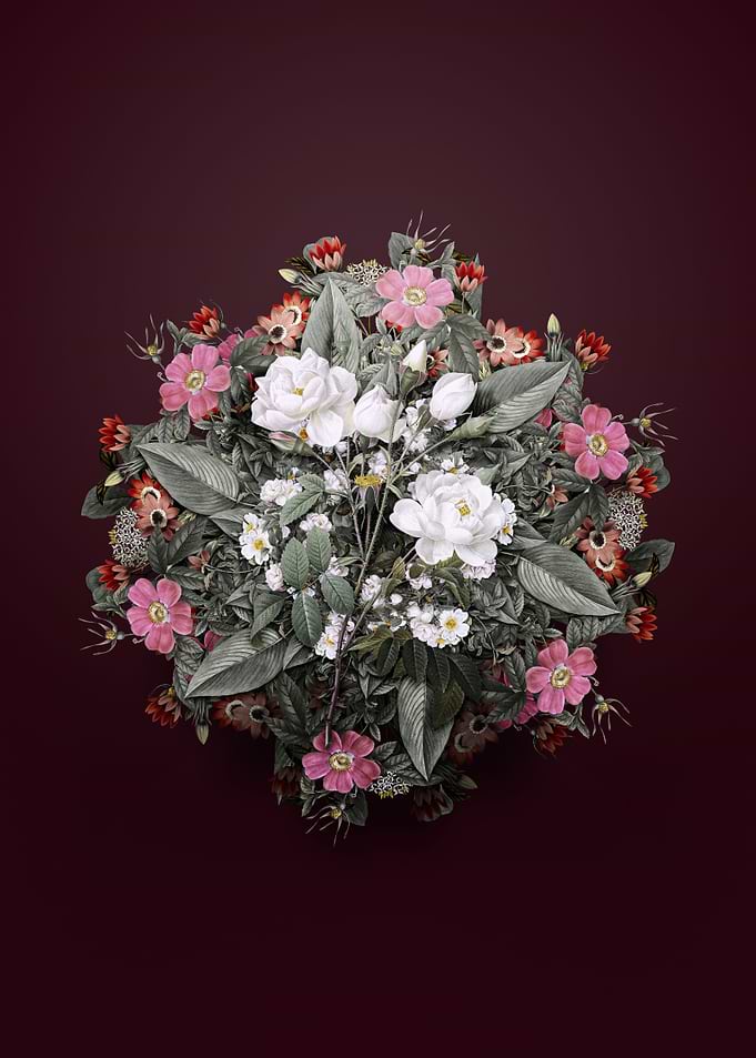 White Rose Flower Wreath
