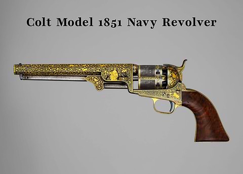 Colt 1851 Navy Revolver — man cave metal poster