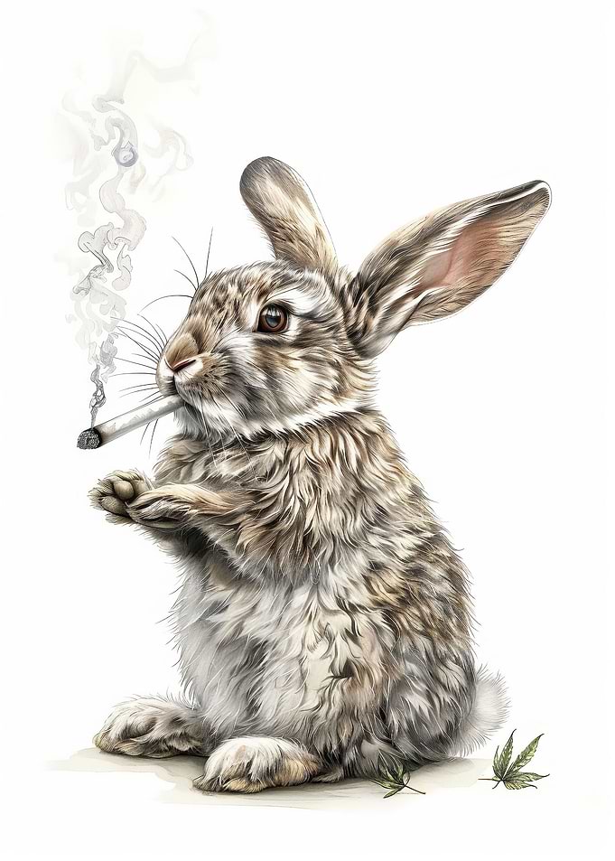 Rabbit Cannanbis Smoking
