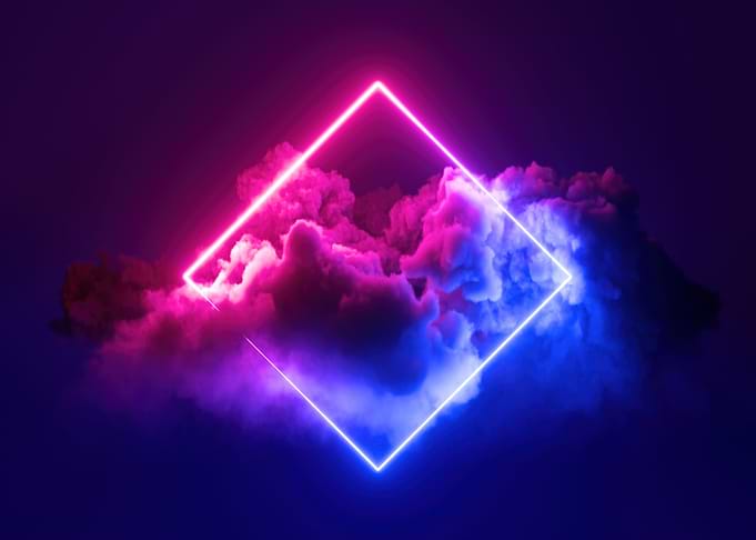 Pink blue neon light