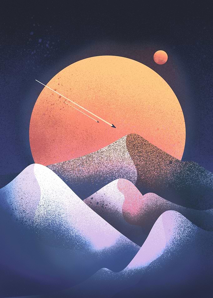 Blue planet dunes