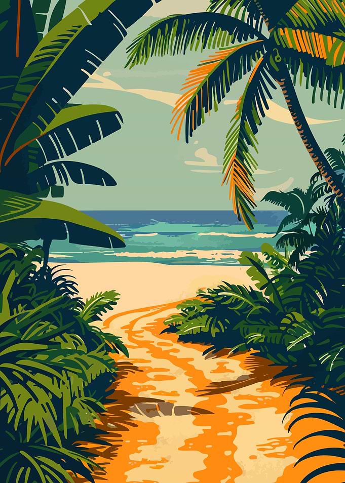 Tropical Beach Path