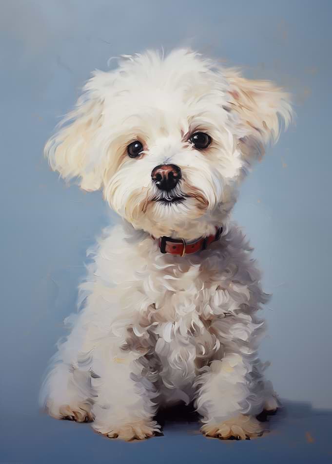 White Poodle puppy