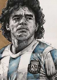 Diego Maradona painting