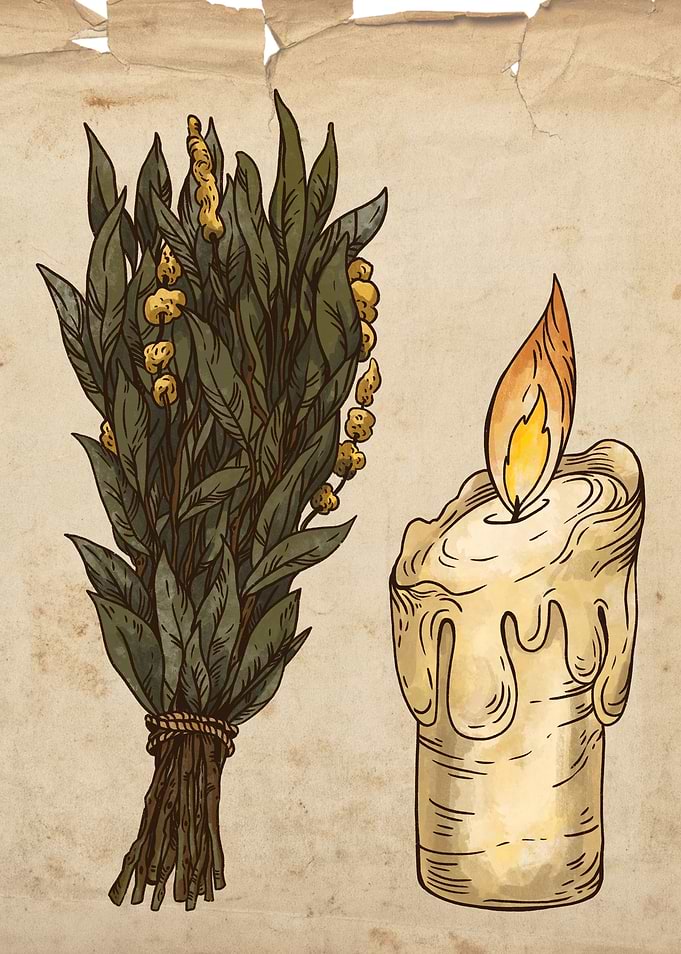 spiritual ritual sage wax