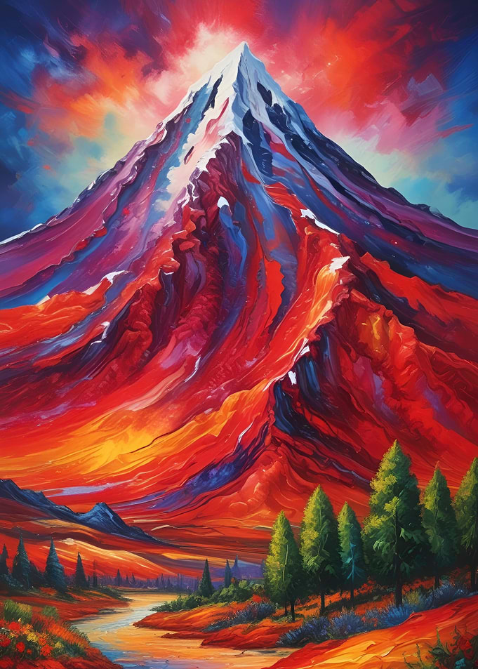 Volcano Painting