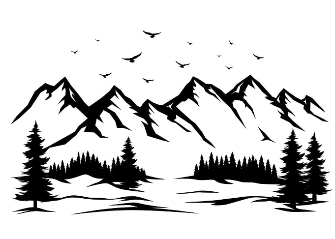 Mountain Range Silhouette
