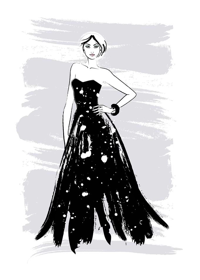 Black dress girl