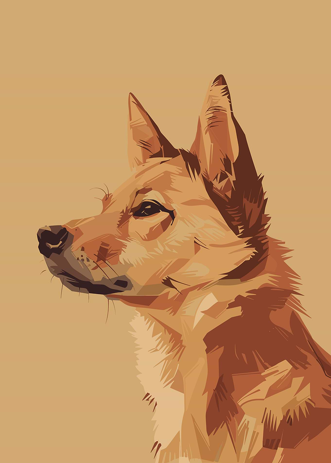 Dog Retro Minimal