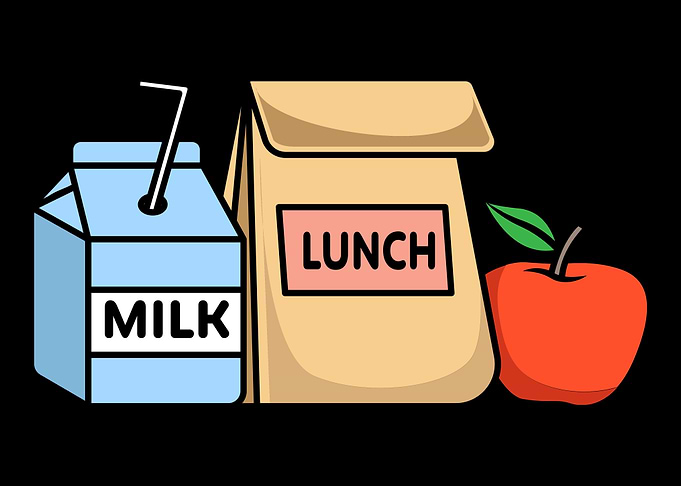 Lunch Milk Apple