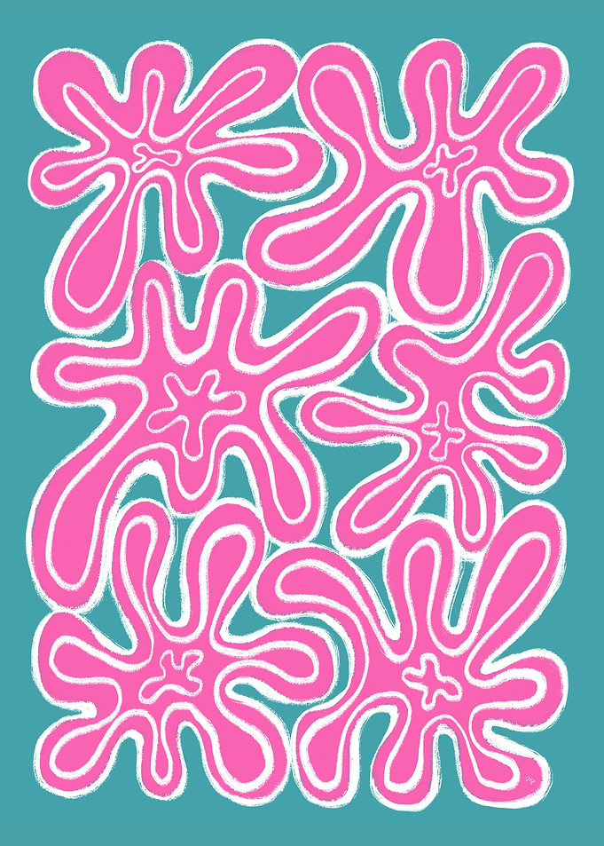 Abstract pink Flowers