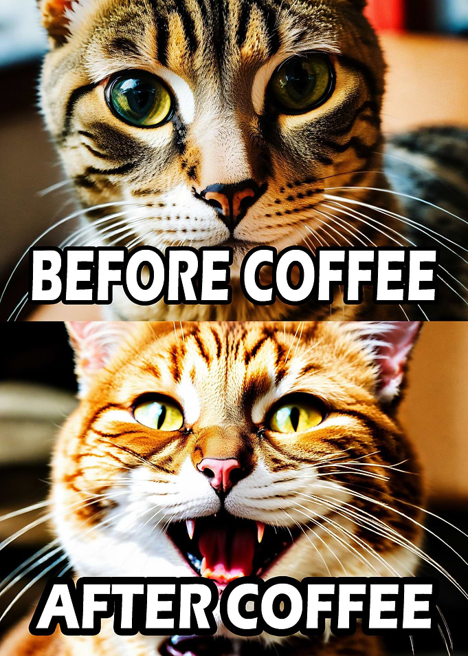 Funny Cats With Coffee