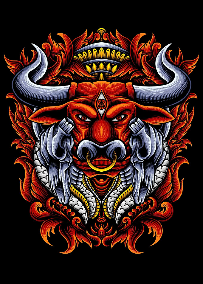 red bull devil art