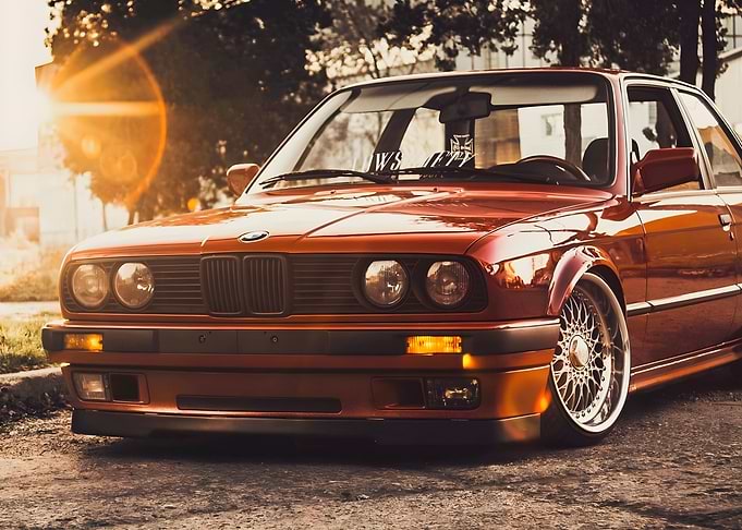BMW sunset