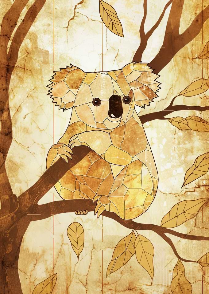 Cute Koala Gold Decor