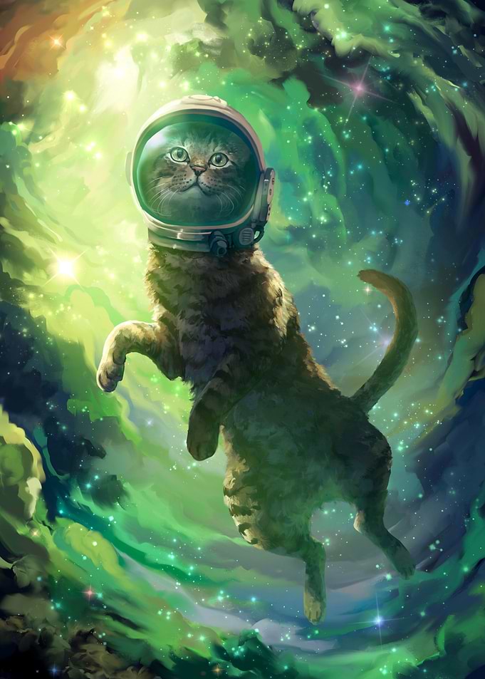Green Space Cat