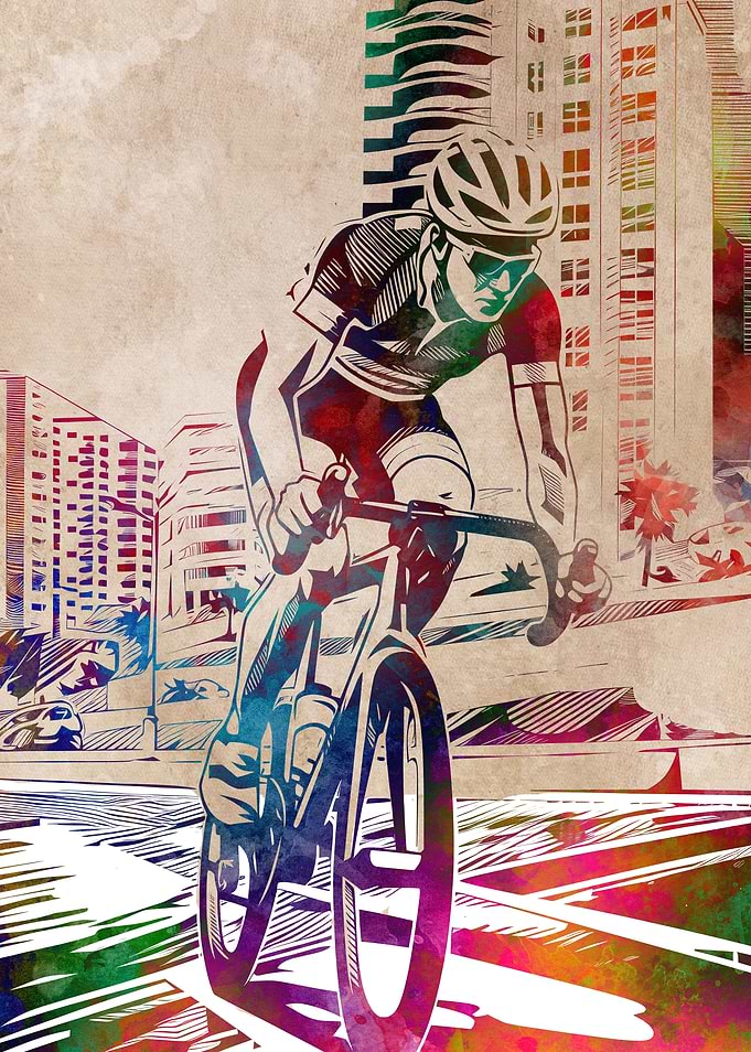 Bicycle sport art