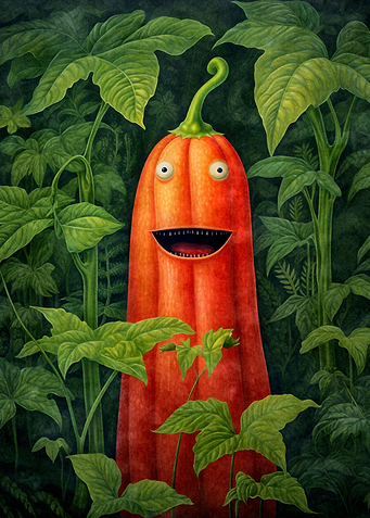 Quirky pumpkin in Jungle