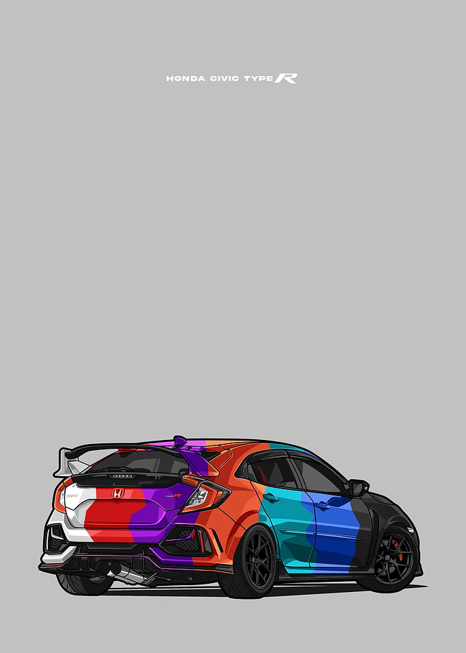 honda civic type r rainbow